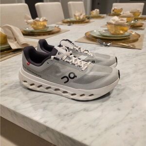 Stylish White and Black Sneakers